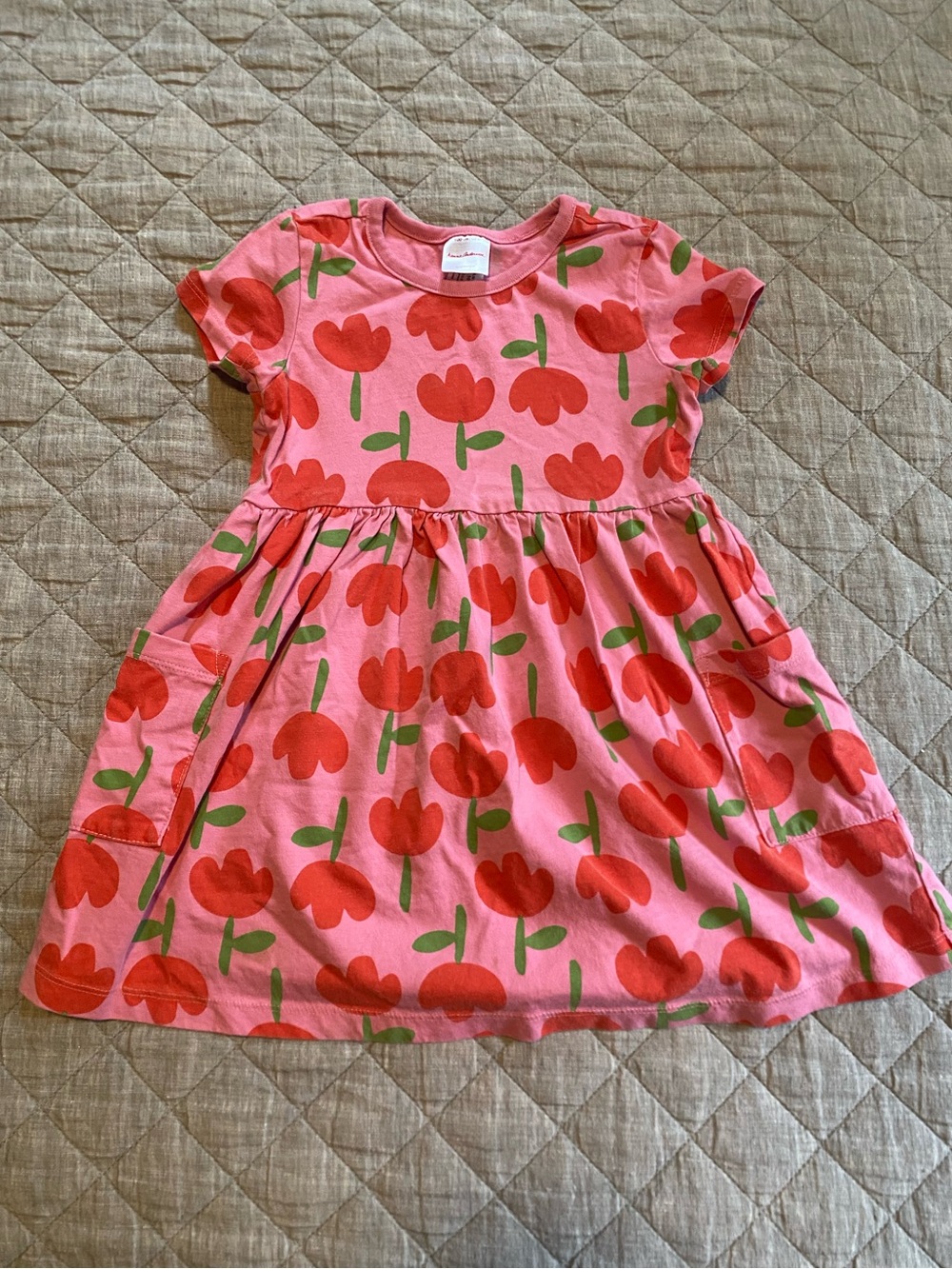 Hanna Andersson 4T Playground Dress with pockets -tulip print